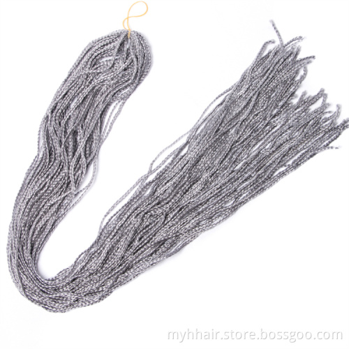 10 Piece Small Long Inch Low Temperature  Colorful Pure Color rope Wholesale Straight Braid Hair extensions Crochet Hair